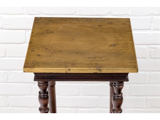 Brass Top Accent Table