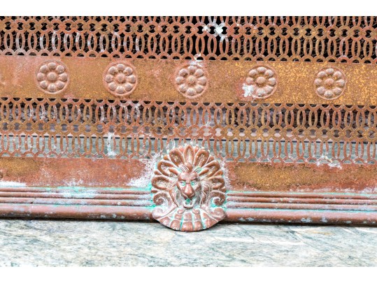 Antique Brass Fireplace Fender