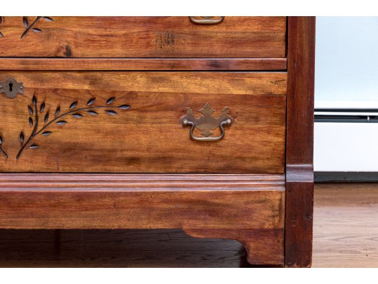 Antique Carved Chest Of Three Drawers