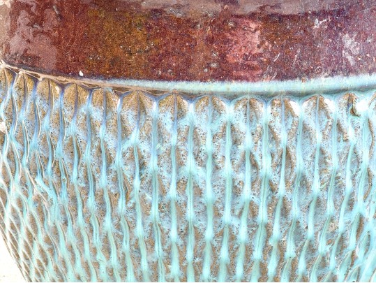 Pair Of Glazed Ceramic Planters