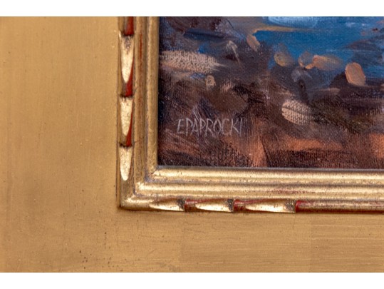 EJ Paprocki (American, B. 1971) Oil On Canvas, Impressionist Coastal Landscape