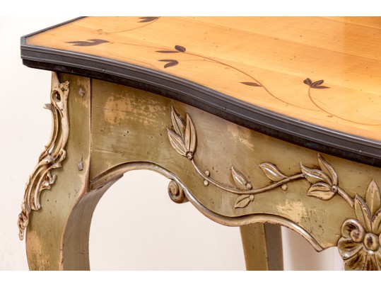 Louis XV Style Console Desk With Pier Mirror