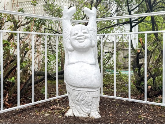 White Finished Cement Buddha