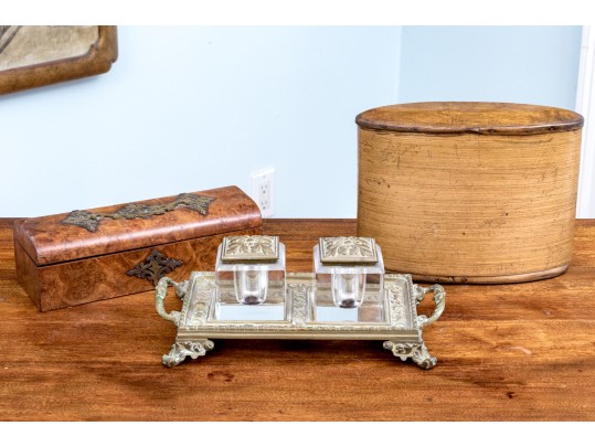 Three Tabletop Pieces Of Decor