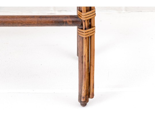 Wood And Rattan Planter