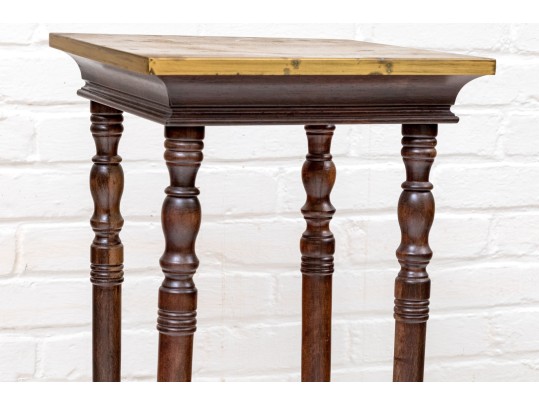 Brass Top Accent Table