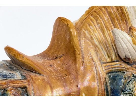 Decorative Chinese Tang Dyn. Style Glazed Ceramic Horse
