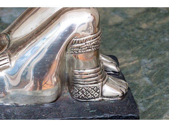Mexican D'Argenta Silverplated Mayan Figural Candlestick