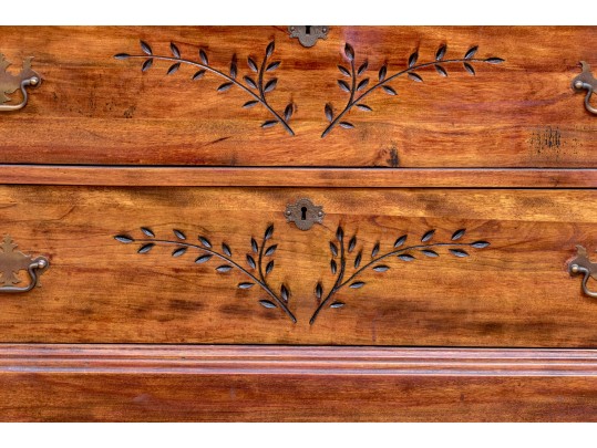 Antique Carved Chest Of Three Drawers