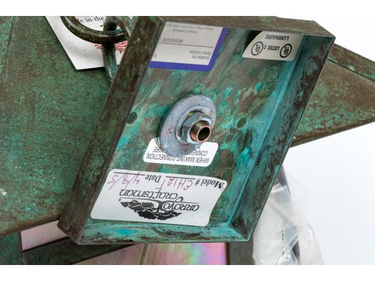 American Made Arroyo Craftsman Copper And Glass Lantern Pendant