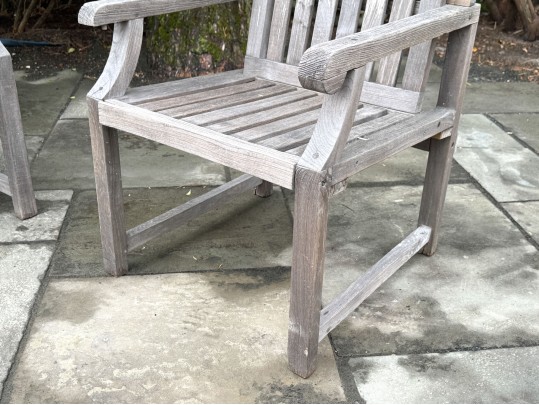 Pair Of Outdoor Classics Teak Armchairs
