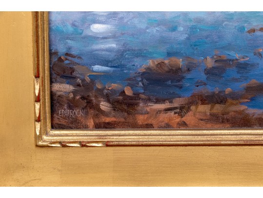 EJ Paprocki (American, B. 1971) Oil On Canvas, Impressionist Coastal Landscape