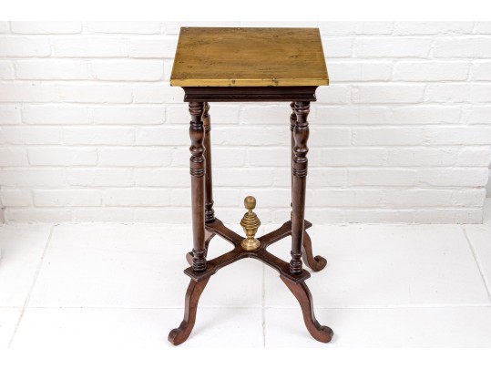 Brass Top Accent Table