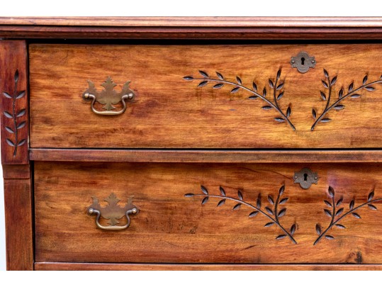 Antique Carved Chest Of Three Drawers