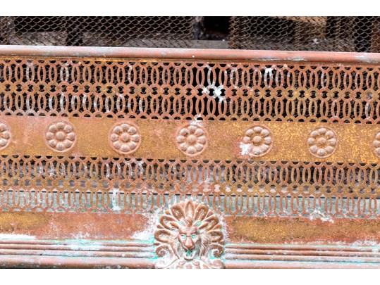 Antique Brass Fireplace Fender