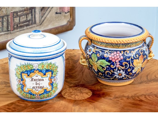 Two Italian Ceramic Vessels