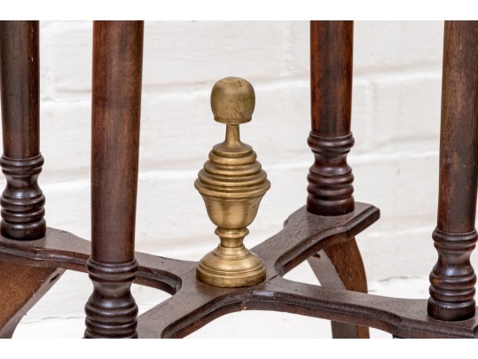 Brass Top Accent Table