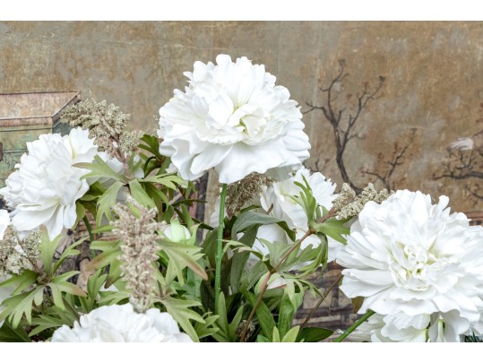 Eight Assorted Faux Plants And Flowers