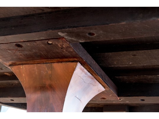 Burled Pedestal Occasional Table