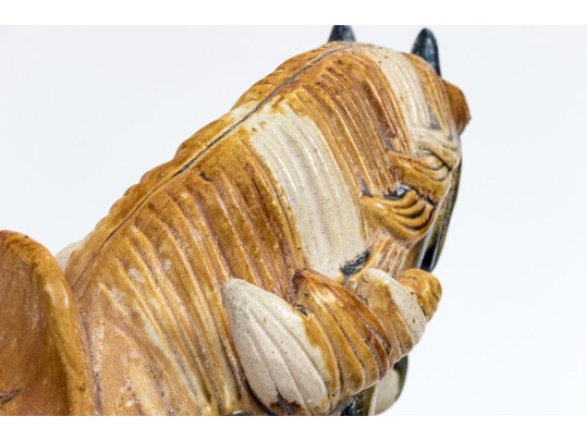 Decorative Chinese Tang Dyn. Style Glazed Ceramic Horse