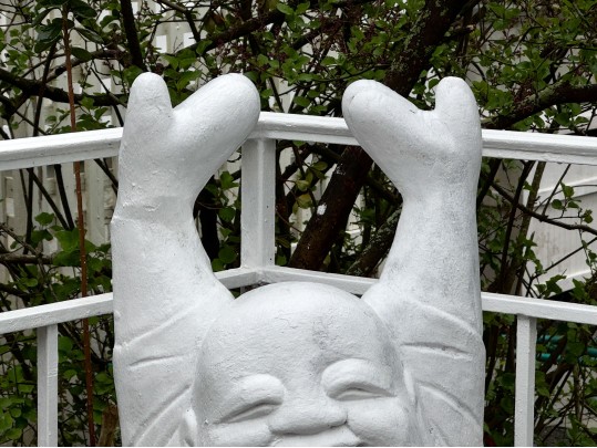 White Finished Cement Buddha