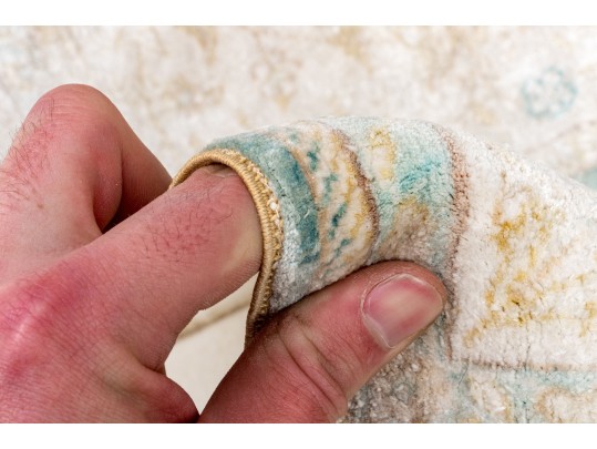 Hand-Knotted Wool Carpet, 4'-1 1/2