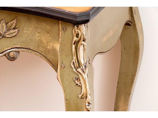 Louis XV Style Console Desk With Pier Mirror