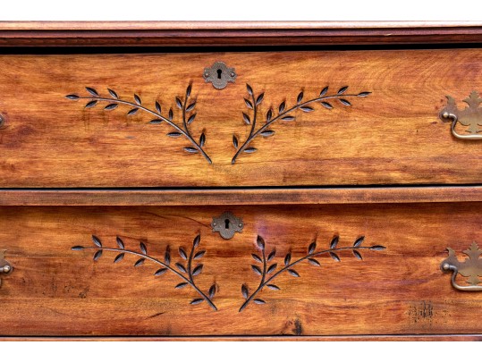 Antique Carved Chest Of Three Drawers