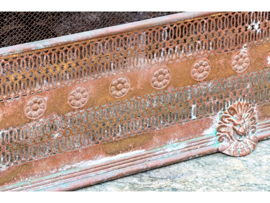 Antique Brass Fireplace Fender