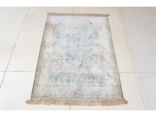 Hand-Knotted Wool Carpet, 4'-1 1/2