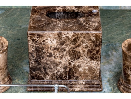 Stone Bathroom Lot And Ceramic Napkin Holder