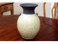 Signed Studio Pottery Crackle Glazed Raku Vase