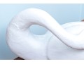Painted Faux Bois Swan Resin Model
