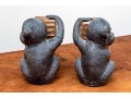 Pair Of Decorative Monkey And Books Form Bookends