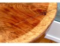 Burled Pedestal Occasional Table