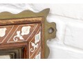 Finely Inlaid And Brass Trimmed Mirror