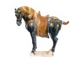 Decorative Chinese Tang Dyn. Style Glazed Ceramic Horse