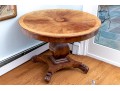Burled Pedestal Occasional Table