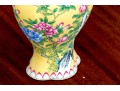 Pair Of Chinese Famille Rose On Yellow Ground Enameled Vases, 20th C.