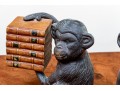 Pair Of Decorative Monkey And Books Form Bookends