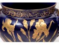 Painted Ceramic Jardiniere With Figural Handles