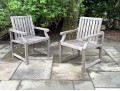 Pair Of Outdoor Classics Teak Armchairs