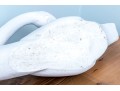 Painted Faux Bois Swan Resin Model