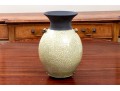 Signed Studio Pottery Crackle Glazed Raku Vase