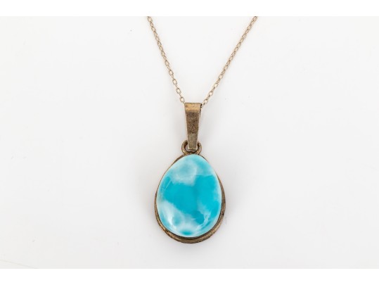 Sterling Silver Pretty Larimer Link Bracelet With Matching Pendant, On Chain