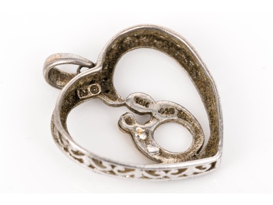 Sterling Silver Charm Bracelet And Heart Themed Loose Sterling And Silverplate Charms