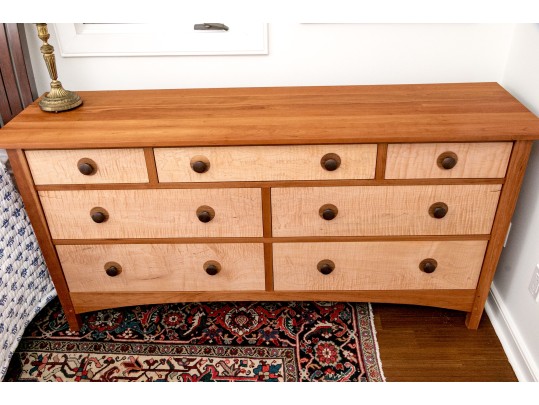 Stickley Inlaid Cherry Dresser Chest Of Drawers