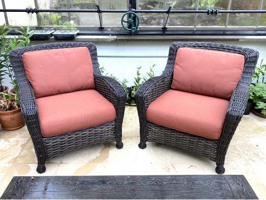 Pair Of Ebel Outdoor Wicker Chairs