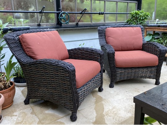 Pair Of Ebel Outdoor Wicker Chairs