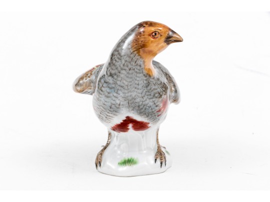 German Meissen Hand-Painted Porcelain Game Bird